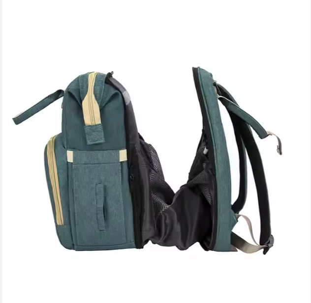 3-in-1 Baby Diaper Bag with Foldable Crib