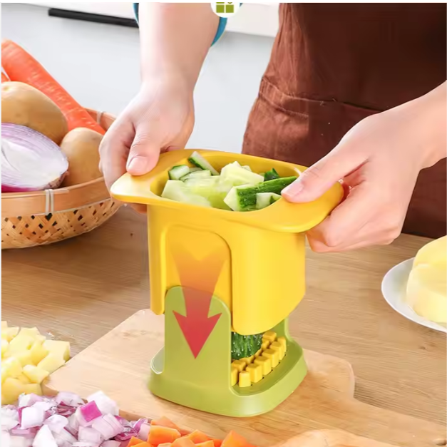 2-in-1 Hand Pressure Vegetable Chopper & Slicer