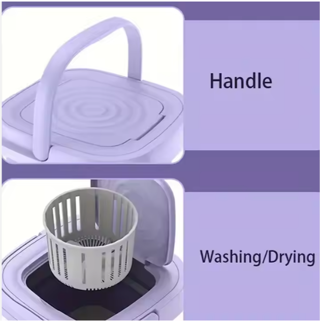 Portable 9L Mini Washing Machine – Foldable & Compact