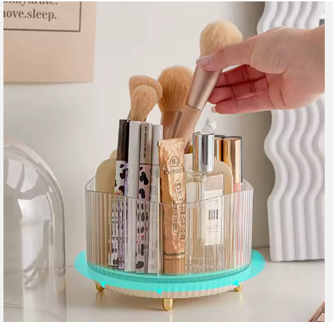 Rotatable Makeup Brush Organizer Box