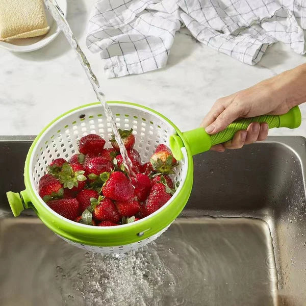2-in-1 Fruit & Veggie Colander with Spinner