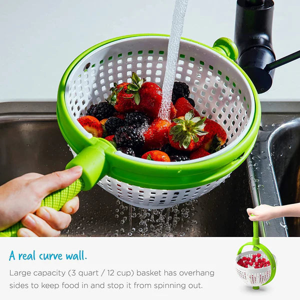 2-in-1 Fruit & Veggie Colander with Spinner