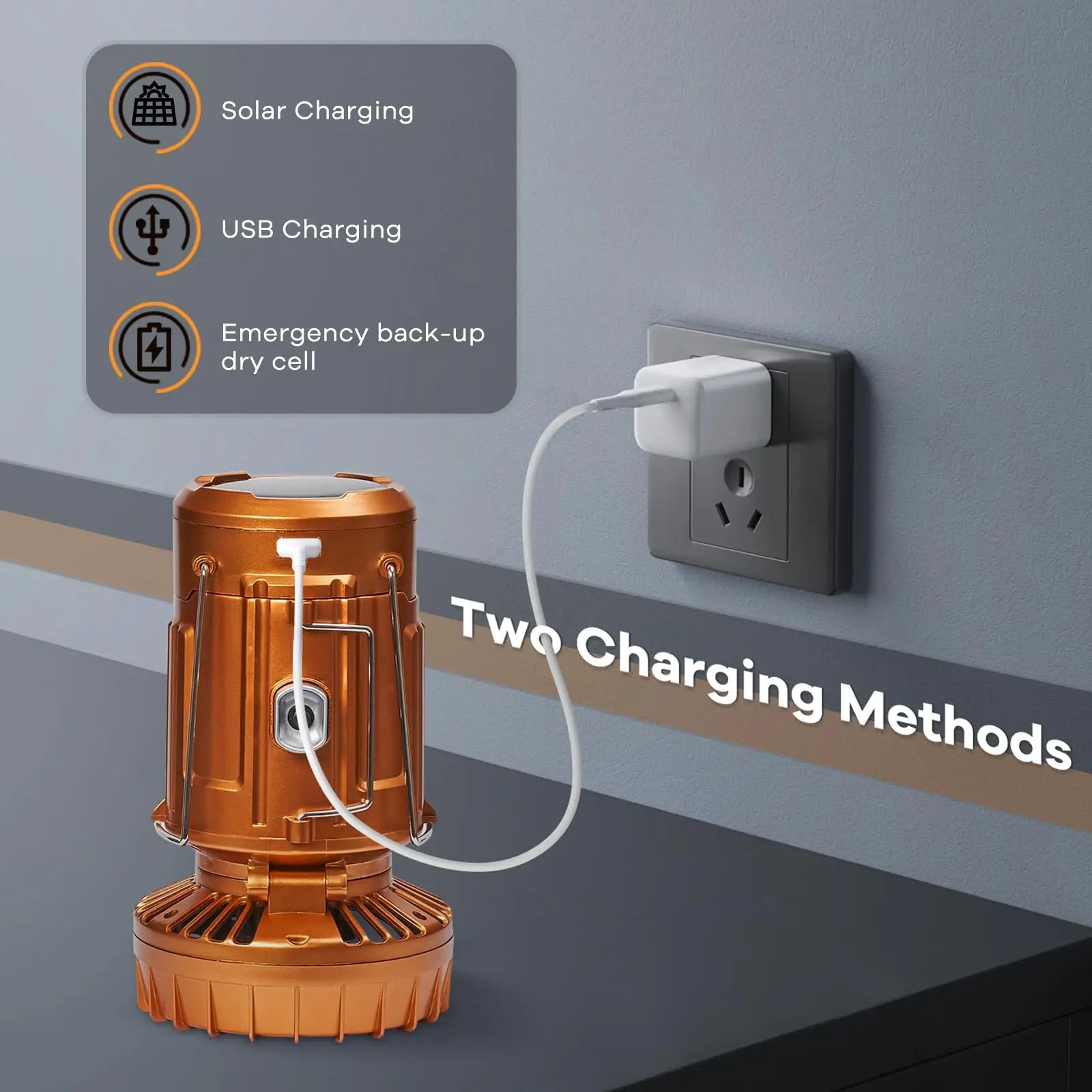 Solar Charging Camping Light with Fan