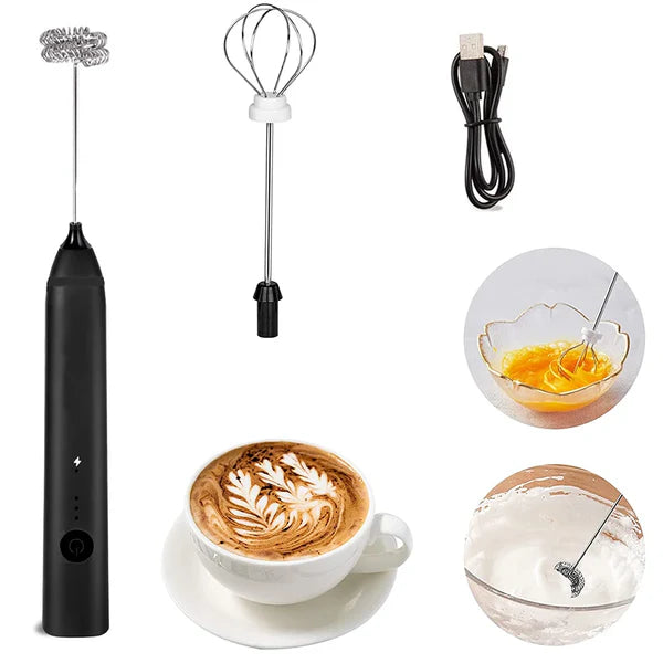 Double Head Rechargeable Milk Frother