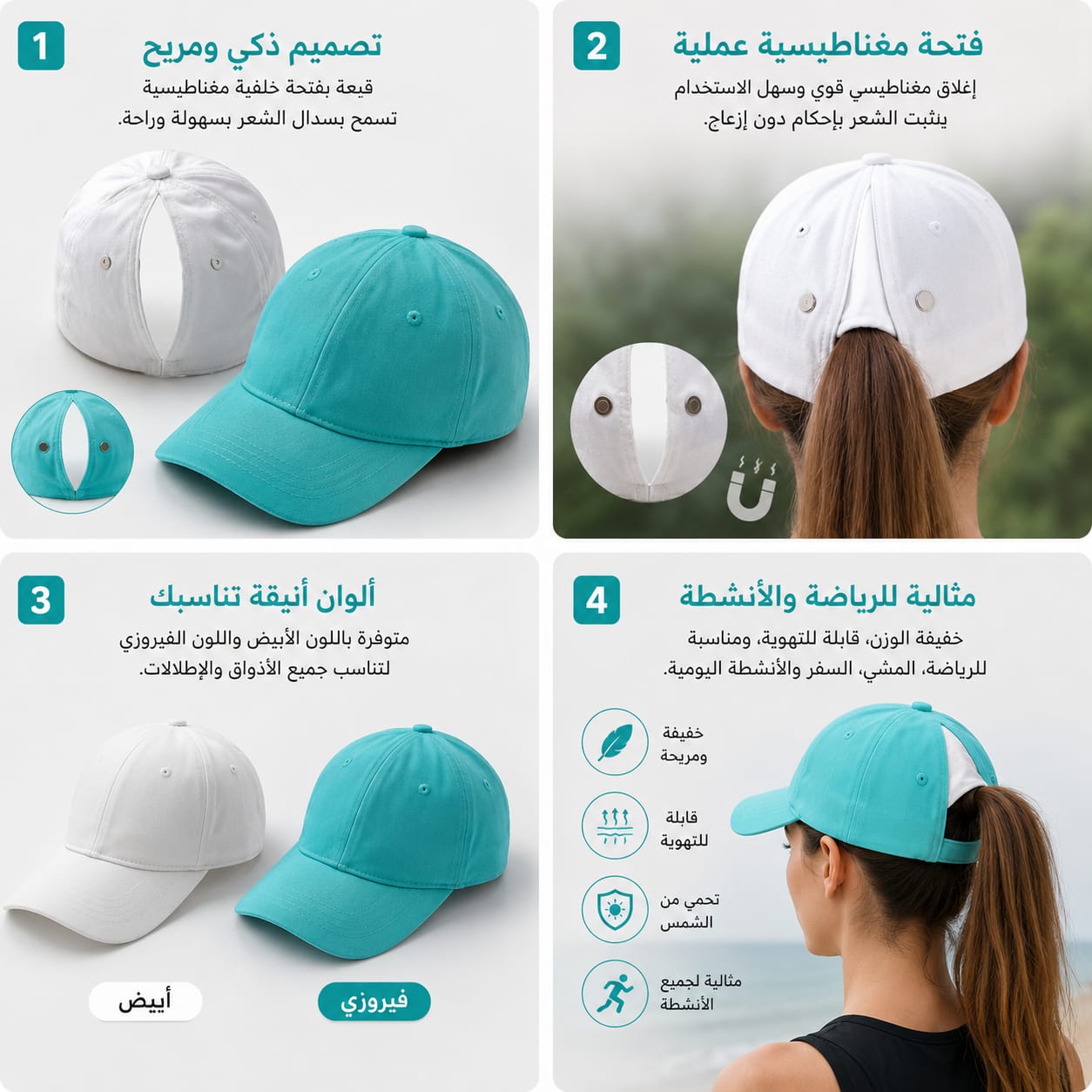 Women's Magnetic Back Baseball Cap