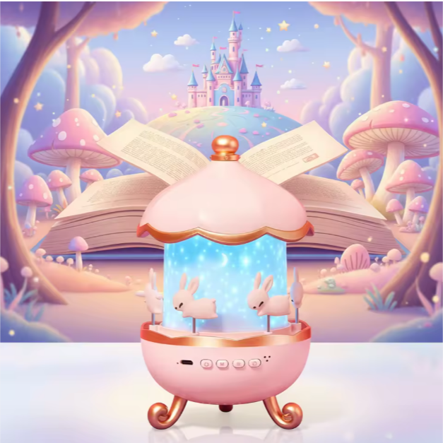Rabbit Carousel Kids Night Light & Projector