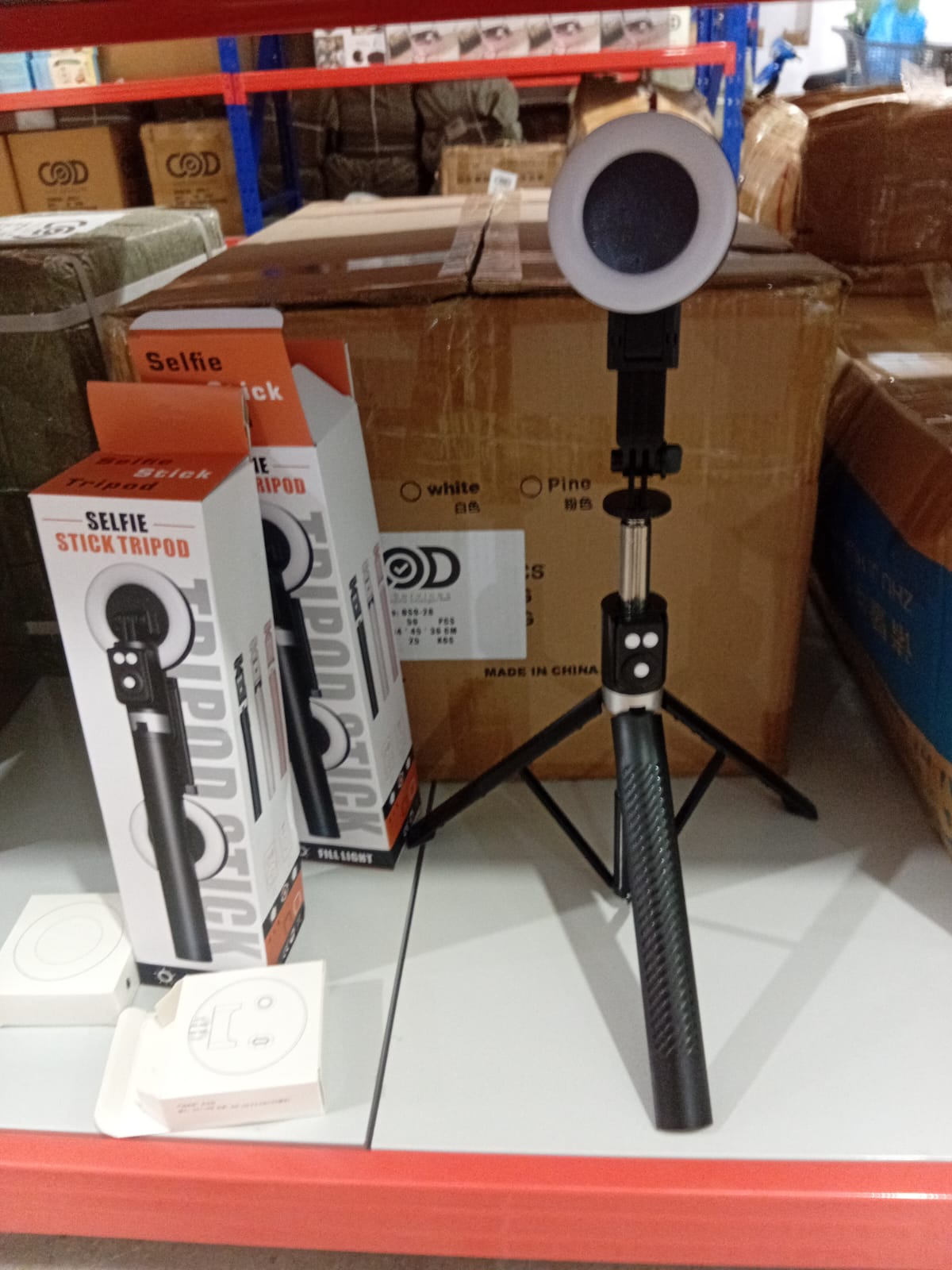 Selfie Stick Tripod with Ring Light